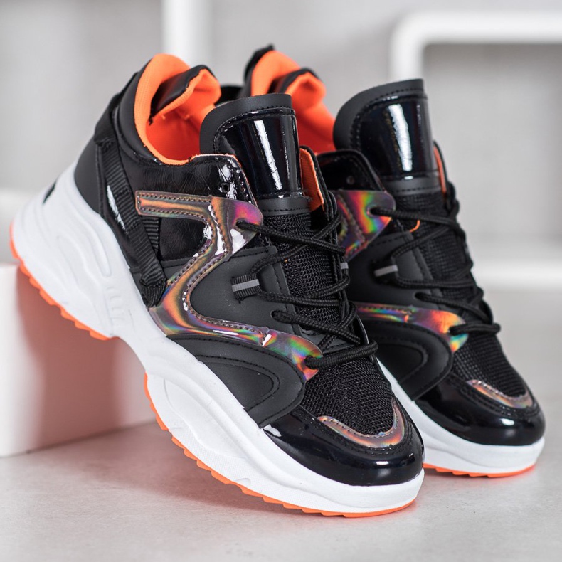 Weide Zapatillas De Moda negro naranja 1