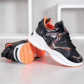 Weide Zapatillas De Moda negro naranja 2