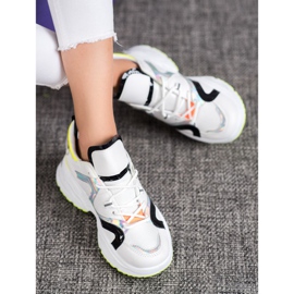 Weide Zapatillas De Moda blanco negro gris amarillo 3