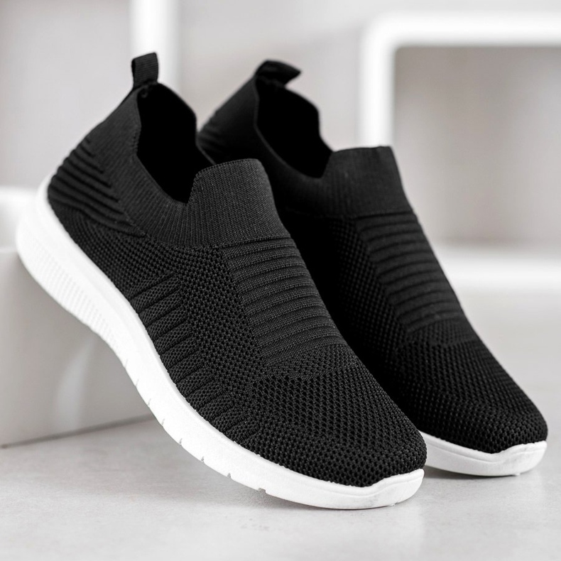 SHELOVET Zapatos sin cordones textiles negro 2