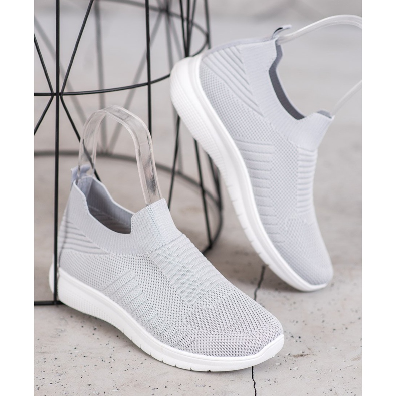 SHELOVET Zapatos sin cordones textiles gris 1 SHELOVET Zapatos sin cordones textiles gris 1
