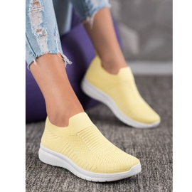 SHELOVET Zapatos sin cordones textiles amarillo 5
