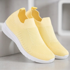 SHELOVET Zapatos sin cordones textiles amarillo 4