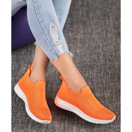 SHELOVET Zapatos sin cordones textiles naranja 2