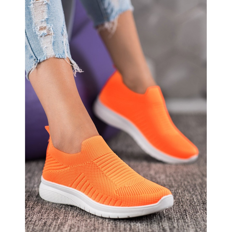 SHELOVET Zapatos sin cordones textiles naranja 1 SHELOVET Zapatos sin cordones textiles naranja 1