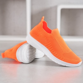 SHELOVET Zapatos sin cordones textiles naranja 4