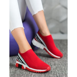 SHELOVET Calzado Deportivo Textil blanco negro rojo 4