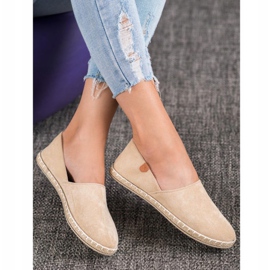 SHELOVET Alpargatas beige sin cordones 1