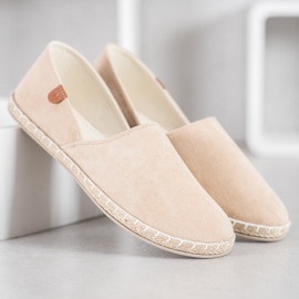 SHELOVET Alpargatas beige sin cordones 2