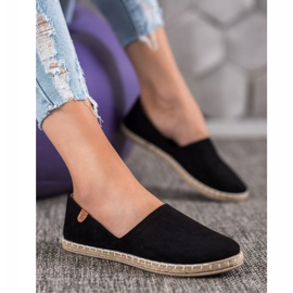 SHELOVET Alpargatas negras sin cordones negro 5