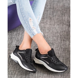 SHELOVET Zapatillas clásicas negras negro gris 2