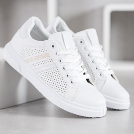 SHELOVET Zapatillas blancas caladas blanco 5
