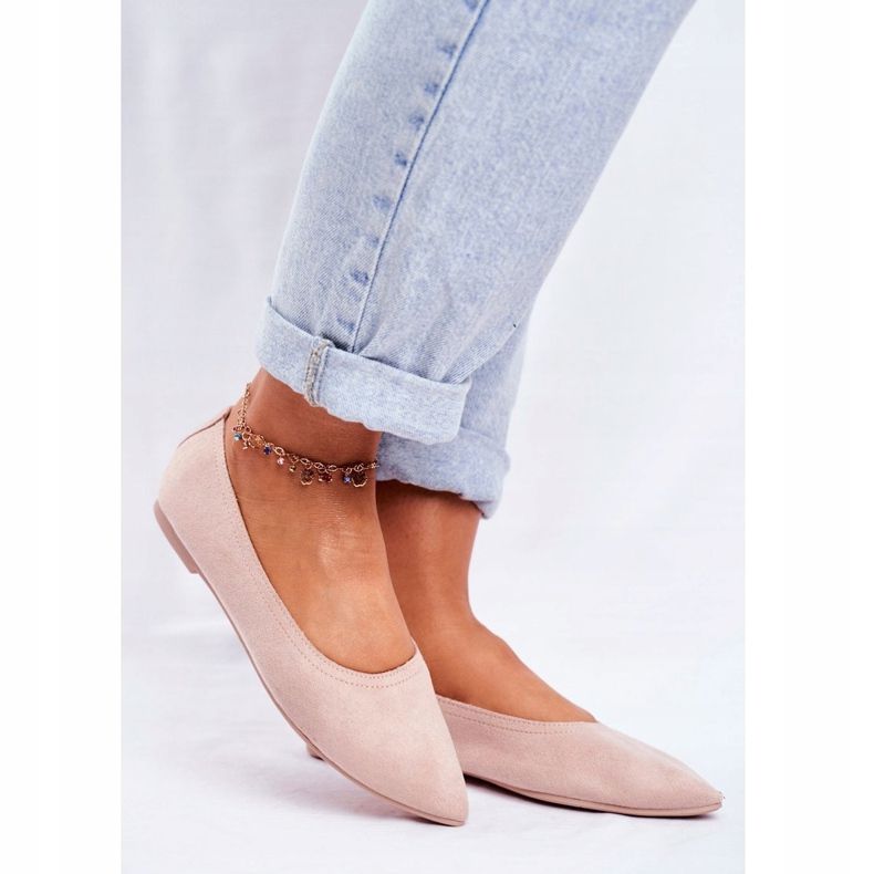 PS1 Bailarinas Mujer Eco-Suede Beige Bellissima 1