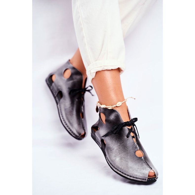 Zapatos brogue de mujer Maciejka Popiel 03426-03 gris 2 Zapatos brogue de mujer Maciejka Popiel 03426-03 gris 2