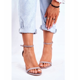 PS1 Sandalias De Mujer Con Tacón Clásico Gris Basilian 6