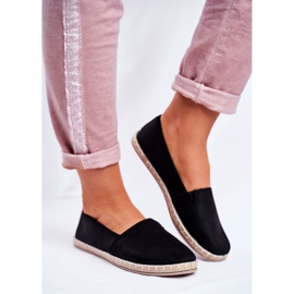 NEWS Alpargatas negras sin cordones para mujer negro 2