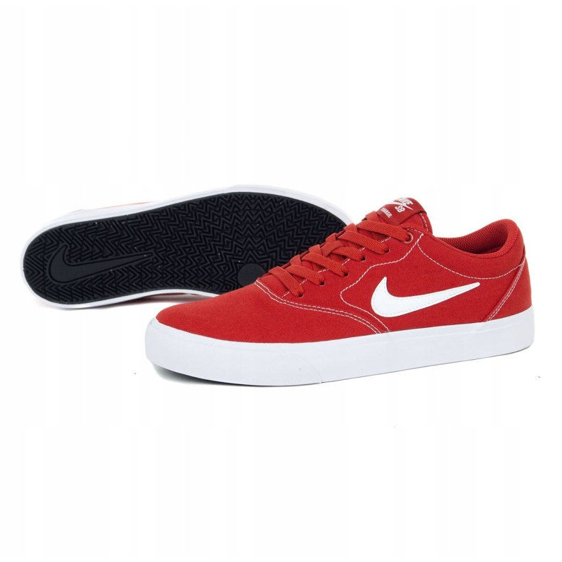 Zapatillas Nike Sb Charge Cnvs M CD6279-601 blanco rojo 1