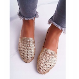Bailarinas para mujer Lu Boo Braided Golden 4Ever dorado 3