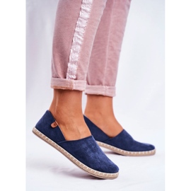 NEWS Alpargatas sin cordones Vulcan azul marino para mujer 3