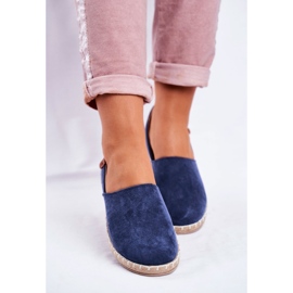 NEWS Alpargatas sin cordones Vulcan azul marino para mujer 4