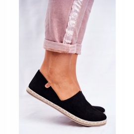 NEWS Alpargatas negras sin cordones para mujer negro 4