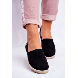 NEWS Alpargatas negras sin cordones para mujer negro 2