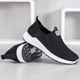 SHELOVET Zapatos negros con cristales 3
