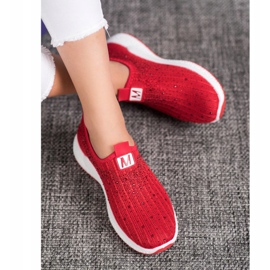 SHELOVET Zapatos rojos con cristales 2 SHELOVET Zapatos rojos con cristales 2