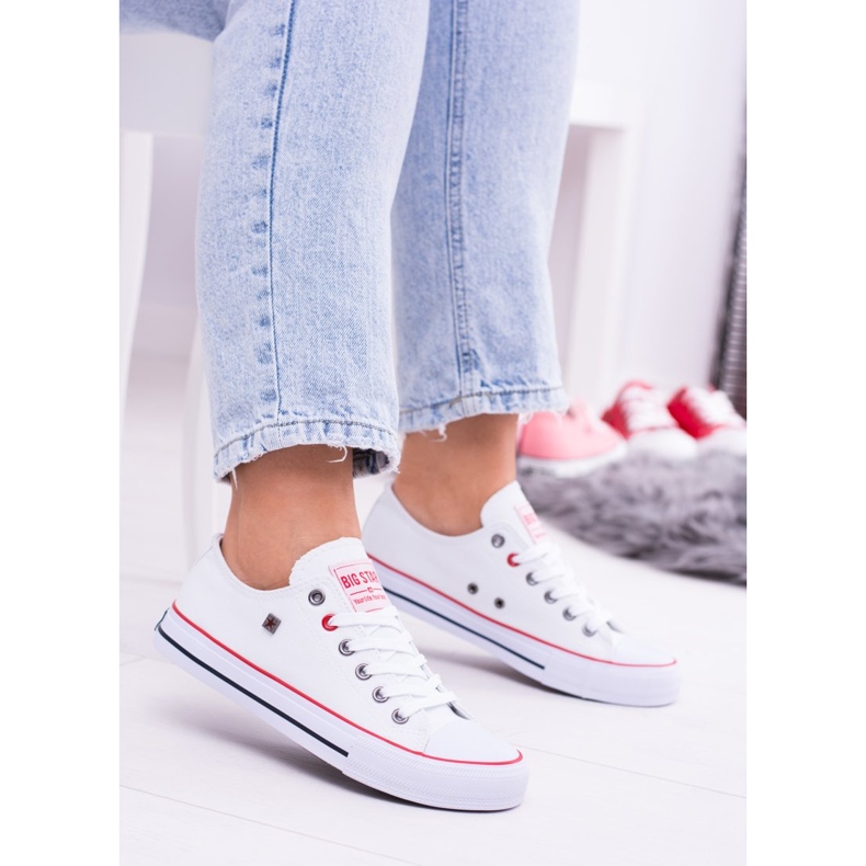 Zapatillas con cordones Big Star T274022 101 blanco 1
