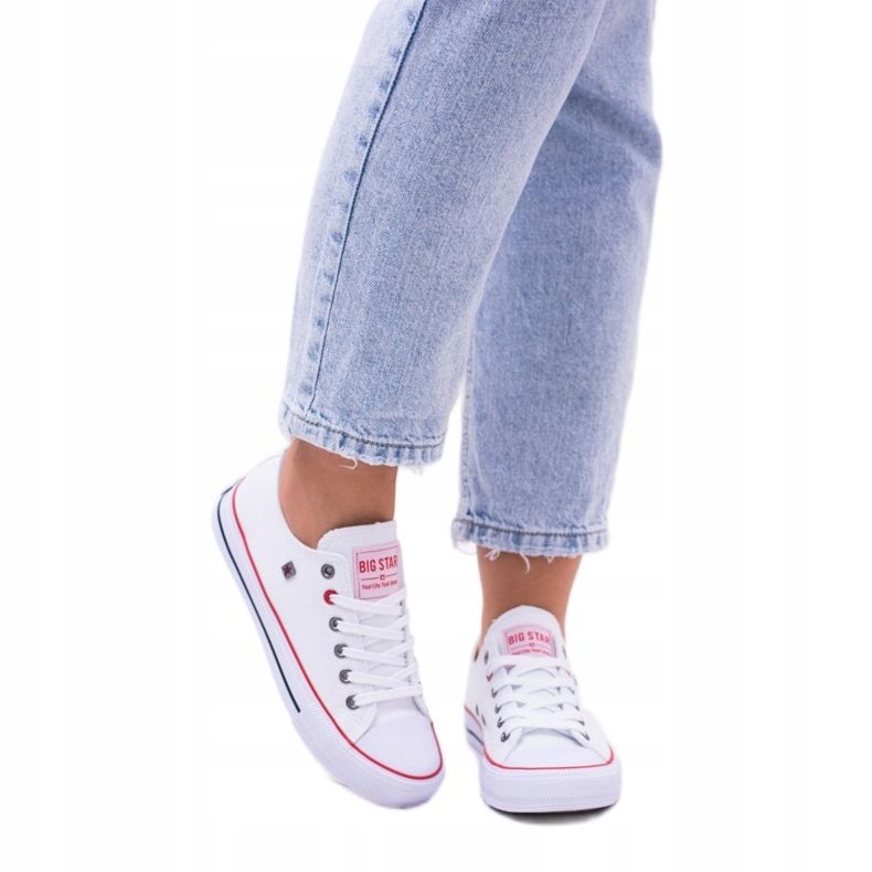 Zapatillas con cordones Big Star T274022 101 blanco 2
