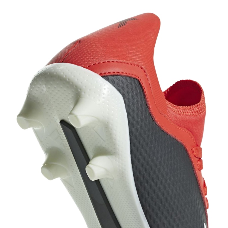 Botas de fútbol adidas X 18.3 Fg Jr BB9370 rojo 3