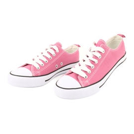 Zapatillas de mujer rosa American Club atadas 2