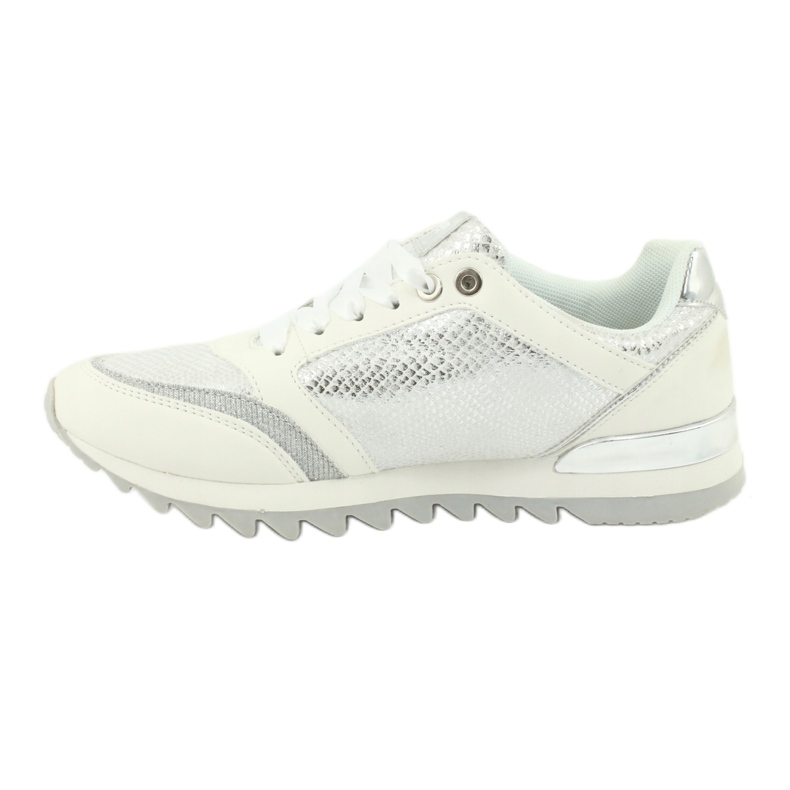 American Club Zapatos deportivos femeninos 16355 blanco/plata gris 1