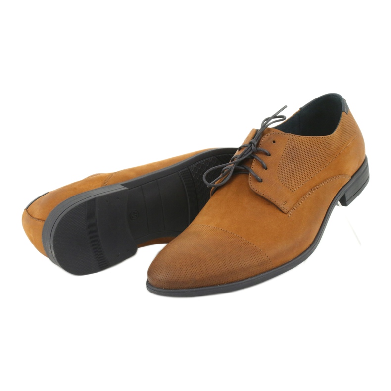 Pilpol Zapatos de cuero para hombres 1730 marrón 4