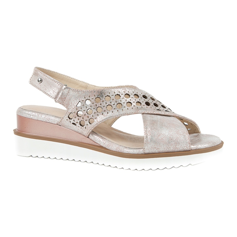 M.Daszyński Sandalias rosa metalizado Daszyński 1838 rosado gris 5