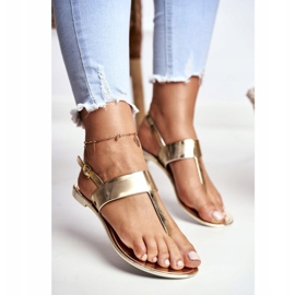 Lu Boo | Sandalias de espejo dorado Nora II-GAT 1