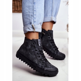 Zapatillas de mujer Big Star High Warmed Black GG274069 negro 3