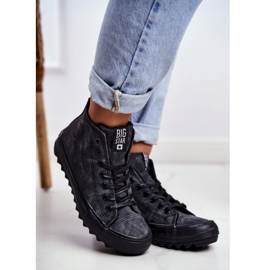 Zapatillas de mujer Big Star High Warmed Black GG274069 negro 1