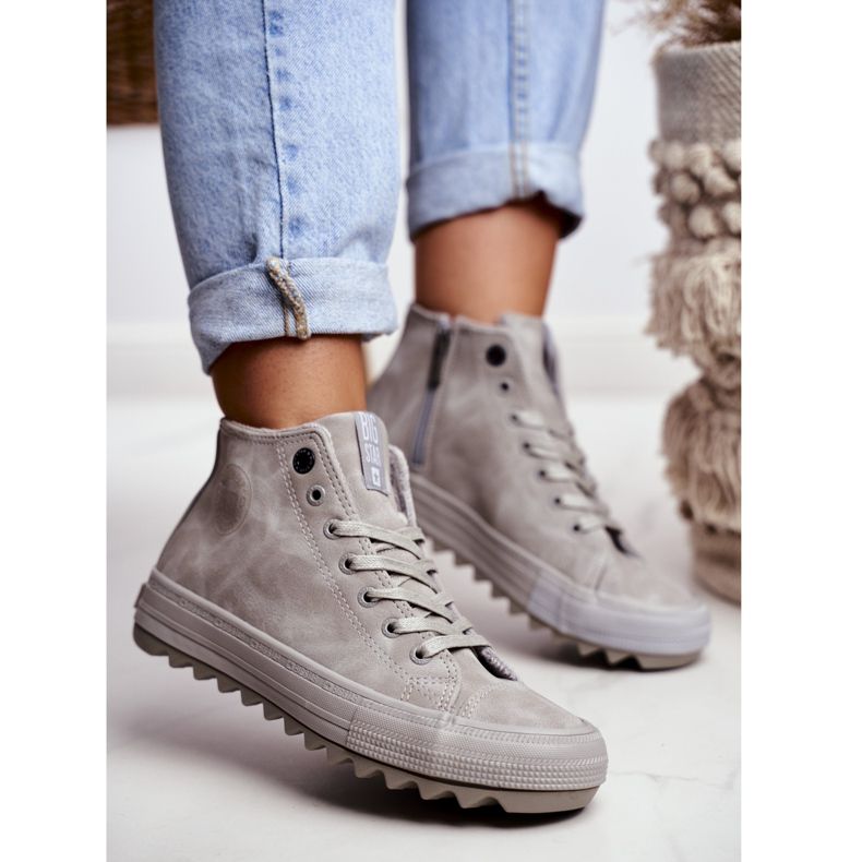 Zapatillas de Mujer Big Star High Warm Grey GG274070 gris 2