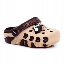 Crocs de espuma marrón para niños Avión marrón Donald 4