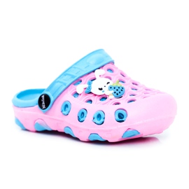 Pantuflas Infantiles Foam Crocs Pink Rabbit Zoë rosado 4