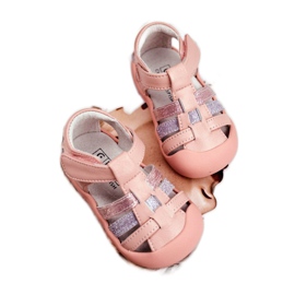 Apawwa Sandalias Infantiles con Velcro Purpurina Rosa Ontario rosado gris 2