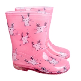 Botas de agua de goma para niños Pink Bunny rosa 1