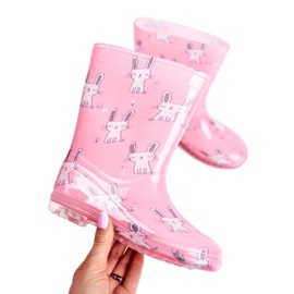Botas de agua de goma para niños Pink Bunny rosado 2