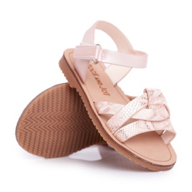 FRROCK Sandalias Infantiles Con Velcro Para Niña Rosa Lilo amarillo 4
