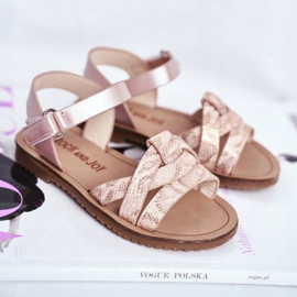 FRROCK Sandalias Infantiles Con Velcro Para Niña Rosa Lilo amarillo 1