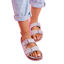 EVE Pantuflas De Mujer En Corcho Con Hebillas Gris Si Señor 2