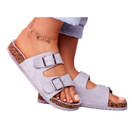 EVE Pantuflas De Mujer En Corcho Con Hebillas Gris Si Señor 4 EVE Pantuflas De Mujer En Corcho Con Hebillas Gris Si Señor 4