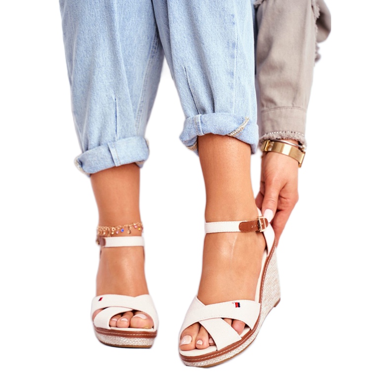 SEA Sandalias De Mujer Con Cuña Beige LaMane 2