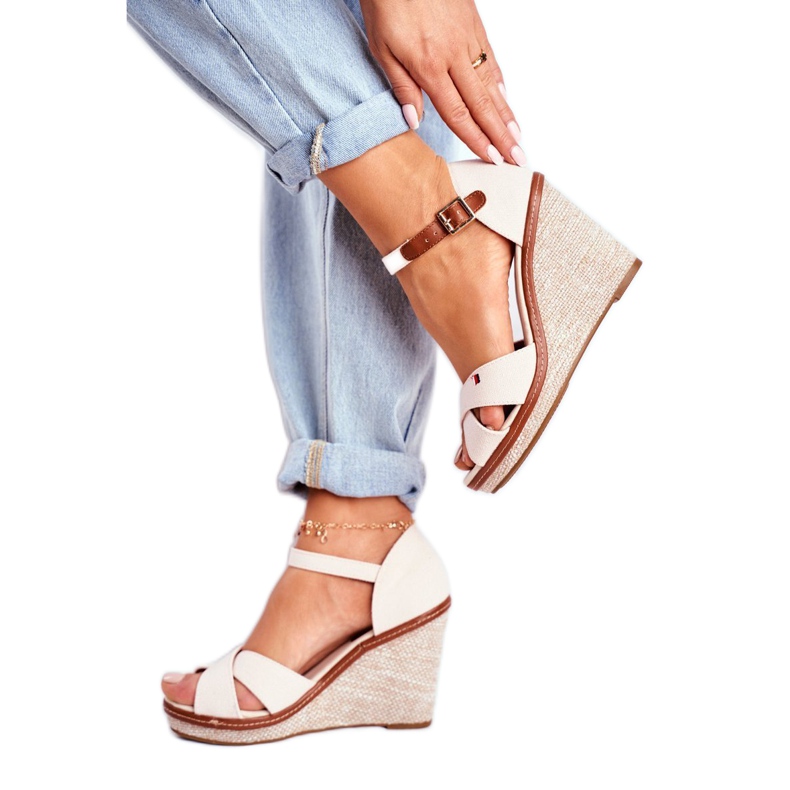 SEA Sandalias De Mujer Con Cuña Beige LaMane 1